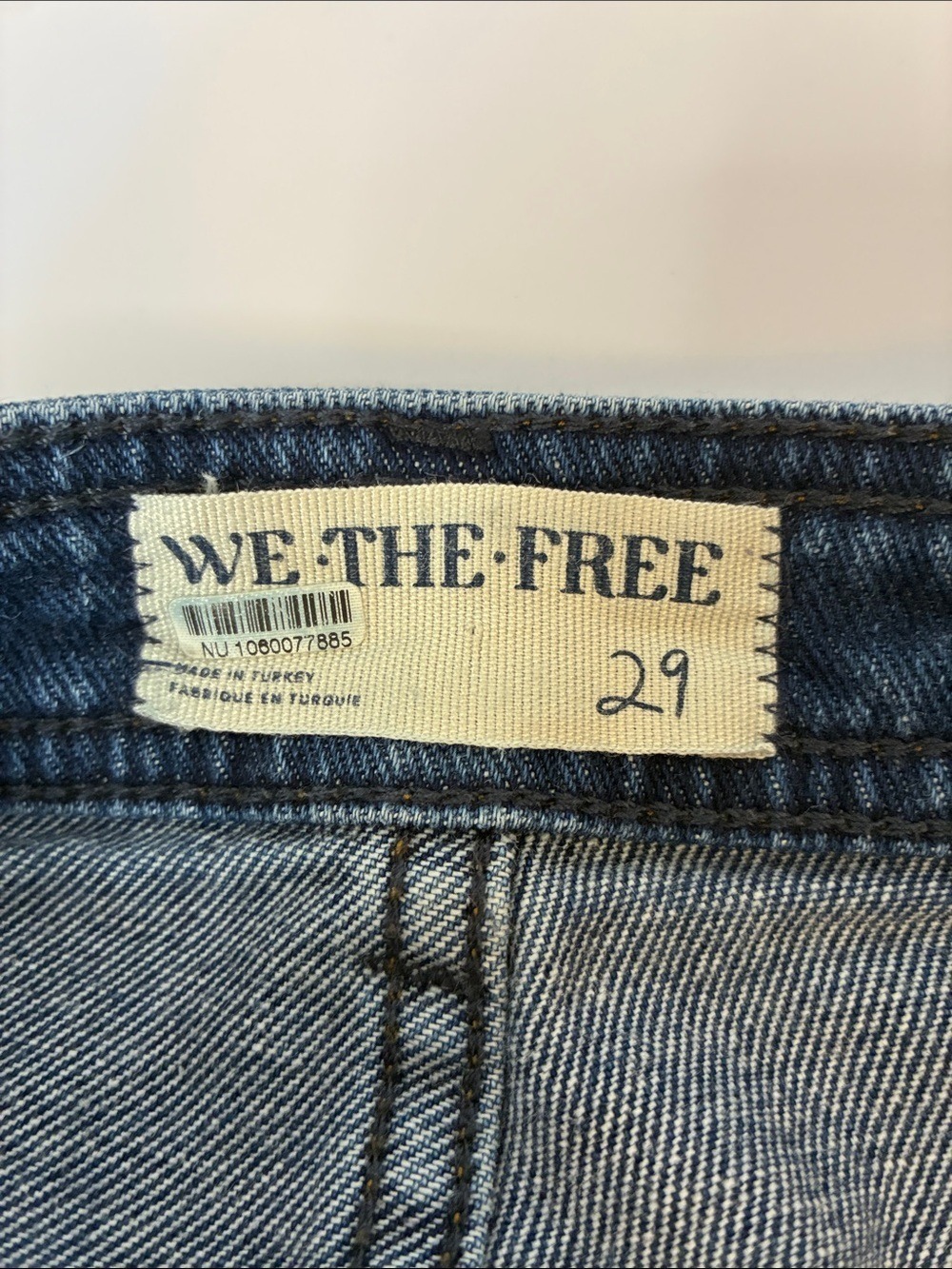 Free People Firecracker Flare Jeans High Rise Tartan Plaid Star 29 - Picture 9 of 11